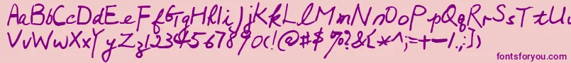 Mumsies Font – Purple Fonts on Pink Background