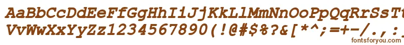 ErKurier1251BoldItalic Font – Brown Fonts on White Background