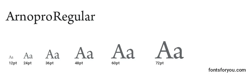 ArnoproRegular Font Sizes