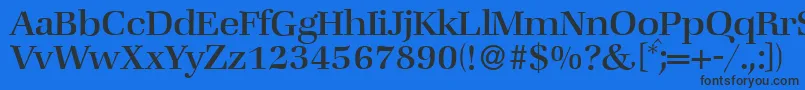 ZabriskiebookRegular Font – Black Fonts on Blue Background