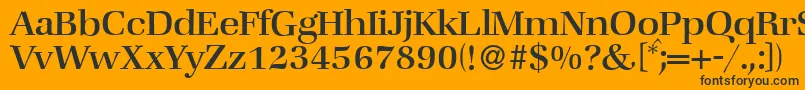 ZabriskiebookRegular Font – Black Fonts on Orange Background