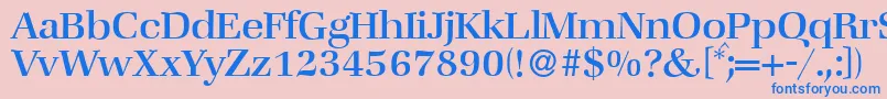 フォントZabriskiebookRegular – ピンクの背景に青い文字