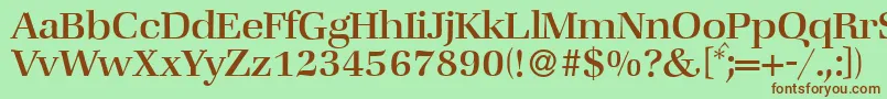 ZabriskiebookRegular Font – Brown Fonts on Green Background