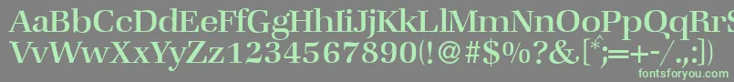 ZabriskiebookRegular Font – Green Fonts on Gray Background