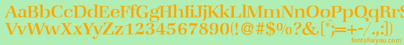 ZabriskiebookRegular Font – Orange Fonts on Green Background