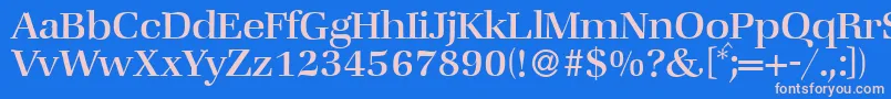 Шрифт ZabriskiebookRegular – розовые шрифты на синем фоне