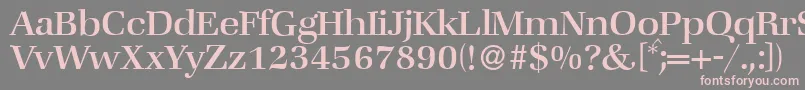 ZabriskiebookRegular-fontti – vaaleanpunaiset fontit harmaalla taustalla