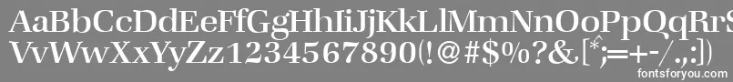 ZabriskiebookRegular Font – White Fonts on Gray Background