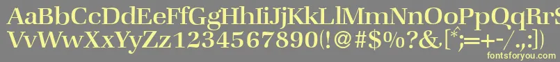 ZabriskiebookRegular Font – Yellow Fonts on Gray Background