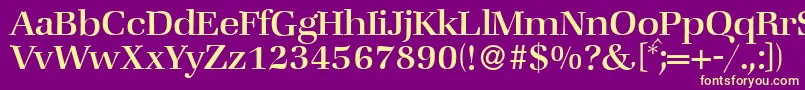 ZabriskiebookRegular Font – Yellow Fonts on Purple Background