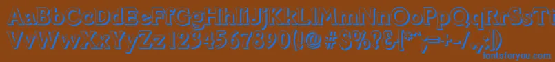 Шрифт VeracruzshadowBold – синие шрифты на коричневом фоне