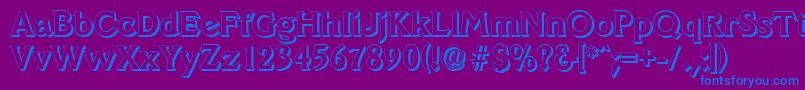 VeracruzshadowBold Font – Blue Fonts on Purple Background