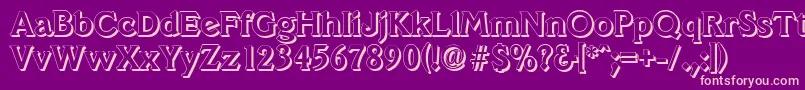 VeracruzshadowBold Font – Pink Fonts on Purple Background