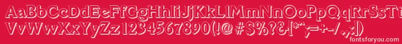 VeracruzshadowBold Font – Pink Fonts on Red Background