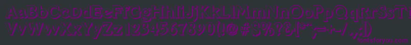 フォントVeracruzshadowBold – 黒い背景に紫のフォント
