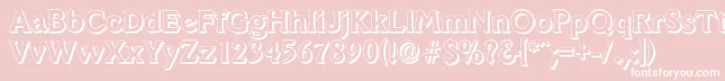 VeracruzshadowBold Font – White Fonts on Pink Background