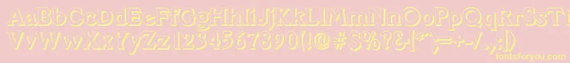 VeracruzshadowBold Font – Yellow Fonts on Pink Background