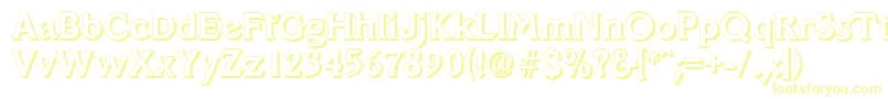 VeracruzshadowBold Font – Yellow Fonts on White Background