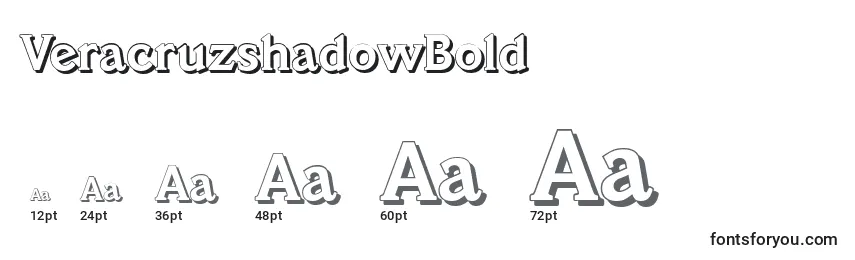 VeracruzshadowBold Font Sizes