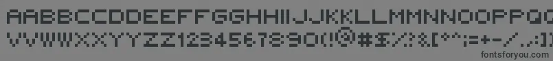 フォント5x5Rounded – 黒い文字の灰色の背景