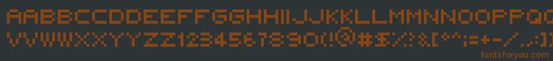 Lisätietoja 5x5Rounded-fontista 5x5Rounded-fontti – ruskeat fontit mustalla taustalla