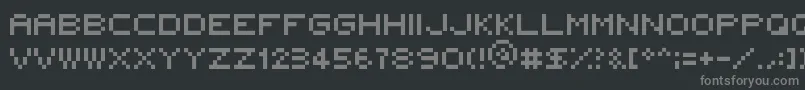 5x5Roundedフォントについての詳細 フォント5x5Rounded – 黒い背景に灰色の文字