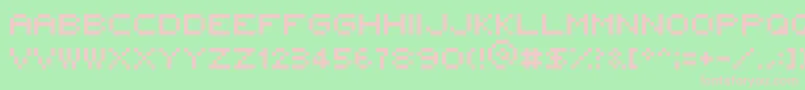 5x5Rounded Font – Pink Fonts on Green Background
