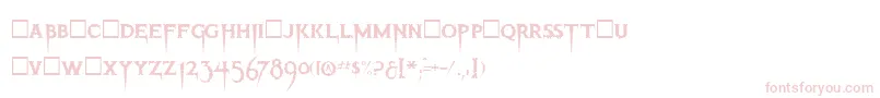 フォントThrillerRegular – 白い背景にピンクのフォント