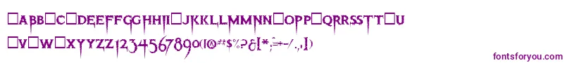 ThrillerRegular Font – Purple Fonts on White Background