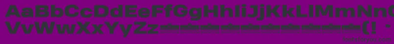 HeadingProWideHeavyTrial Font – Black Fonts on Purple Background