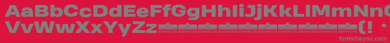 HeadingProWideHeavyTrial Font – Gray Fonts on Red Background