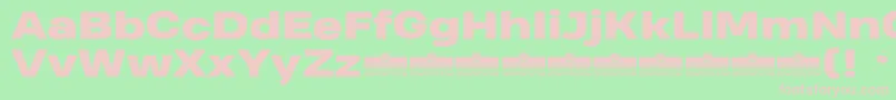 HeadingProWideHeavyTrial Font – Pink Fonts on Green Background