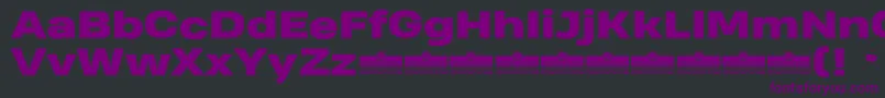 HeadingProWideHeavyTrial Font – Purple Fonts on Black Background
