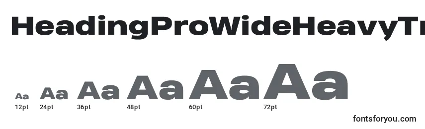 HeadingProWideHeavyTrial Font Sizes