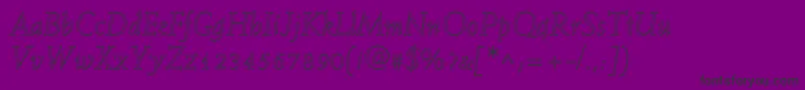 WeissItalicHollow Font – Black Fonts on Purple Background