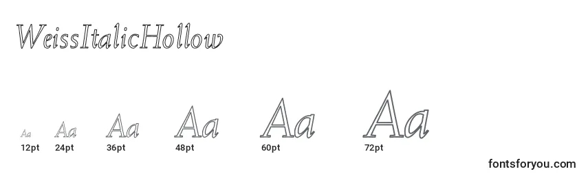WeissItalicHollow Font Sizes