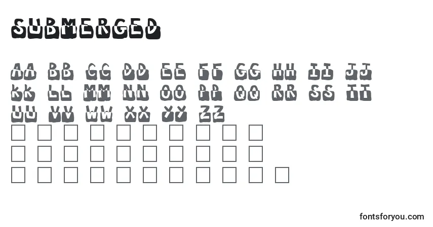 Шрифт Submerged – алфавит, цифры, специальные символы