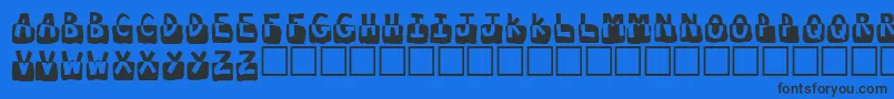 Submerged Font – Black Fonts on Blue Background
