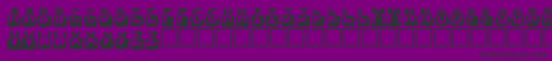 フォントSubmerged – 紫の背景に黒い文字