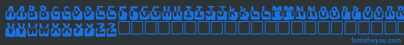 フォントSubmerged – 黒い背景に青い文字