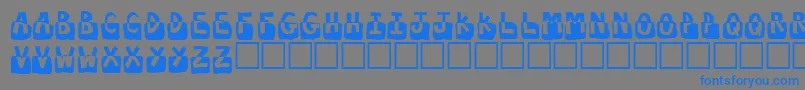 Шрифт Submerged – синие шрифты на сером фоне