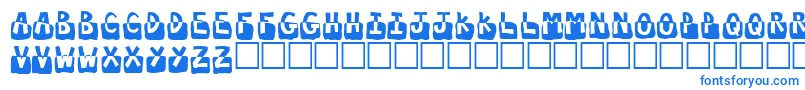 Submerged Font – Blue Fonts on White Background