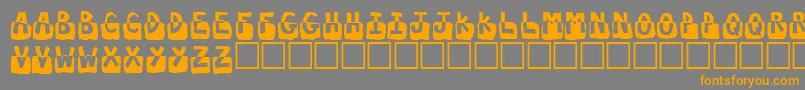 Submerged Font – Orange Fonts on Gray Background