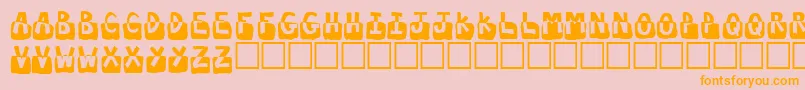 Submerged Font – Orange Fonts on Pink Background