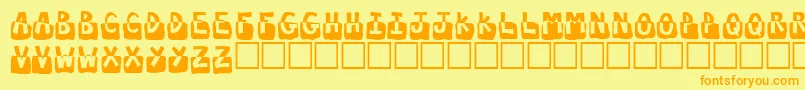 Шрифт Submerged – оранжевые шрифты на жёлтом фоне