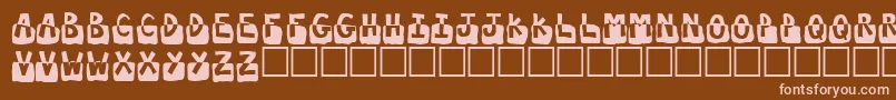 Submerged-fontti – vaaleanpunaiset fontit ruskealla taustalla