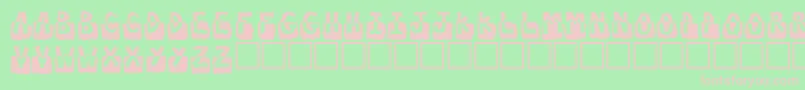 フォントSubmerged – 緑の背景にピンクのフォント