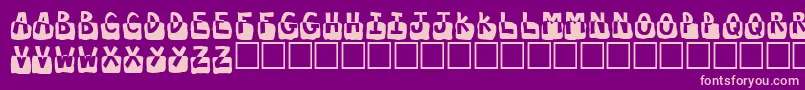 フォントSubmerged – 紫の背景にピンクのフォント