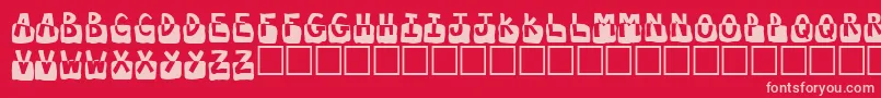 Шрифт Submerged – розовые шрифты на красном фоне