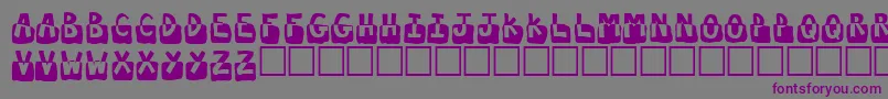 フォントSubmerged – 紫色のフォント、灰色の背景